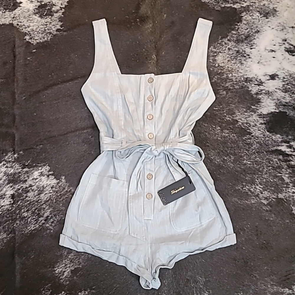 Shinestar tank top romper size small